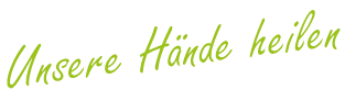 Slogan: Unsere Hände heilen
